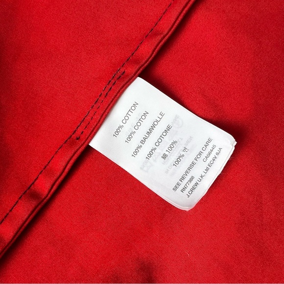 J Crew Belvedere Rain Coat Swing Trench Jacket Navy & Red Hooded - Picture 15 of 16